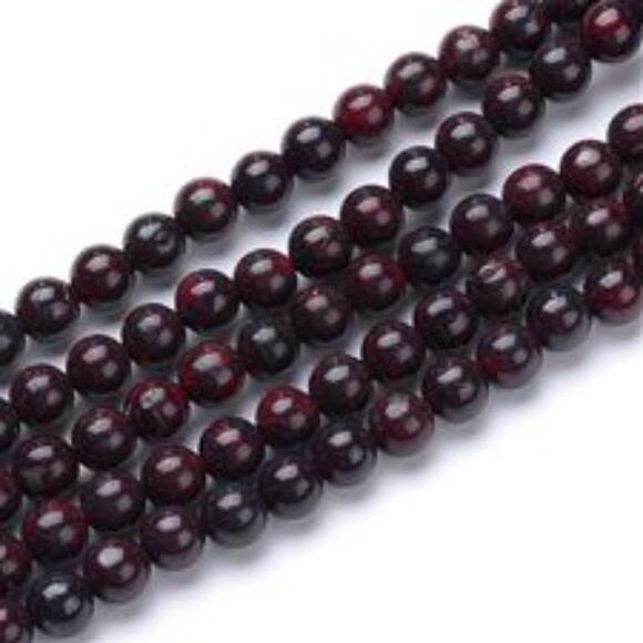 8MM Bloodstone Beads-ONE Gemstone Bead Strand-Jewelry Making Supplies Crafts NWT - Picture 1 of 1
